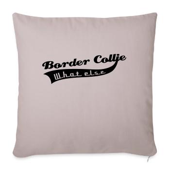 Border Collie - Sofakissenbezug 45 x 45 cm - helles Taupe - Vorne