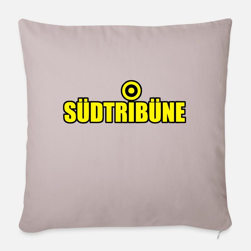 Südtribüne Dortmund - Sofakissenbezug 45 x 45 cm - helles Taupe