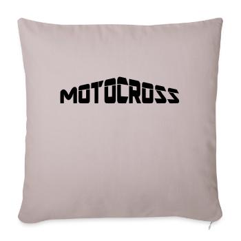motocross - Housse de coussin décorative 45 x 45 cm - taupe clair - Devant