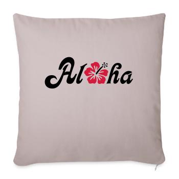 Aloha Hibiscus flower - Sofa pillowcase 17,3'' x 17,3'' (45 x 45 cm) - light taupe - Front