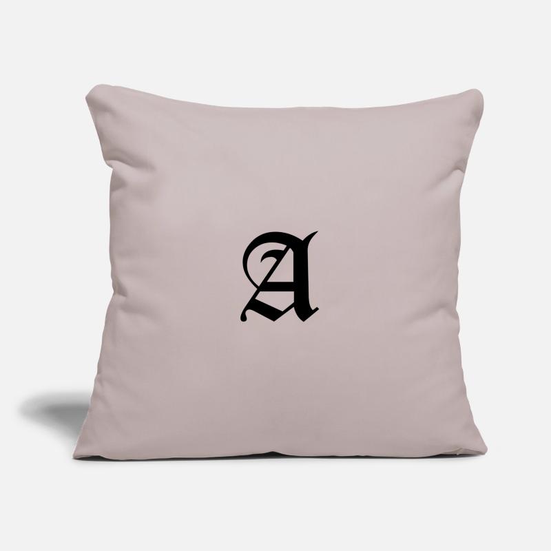 Initiale A Housse de coussin décorative 45 x 45 cm