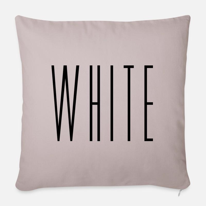 blanc - Housse de coussin décorative 45 x 45 cm - taupe clair