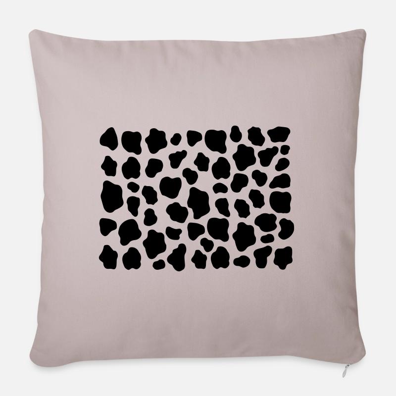 Grains de vaches modèle vaches taches Dalmatiner fourrure - Housse de coussin décorative 45 x 45 cm - taupe clair