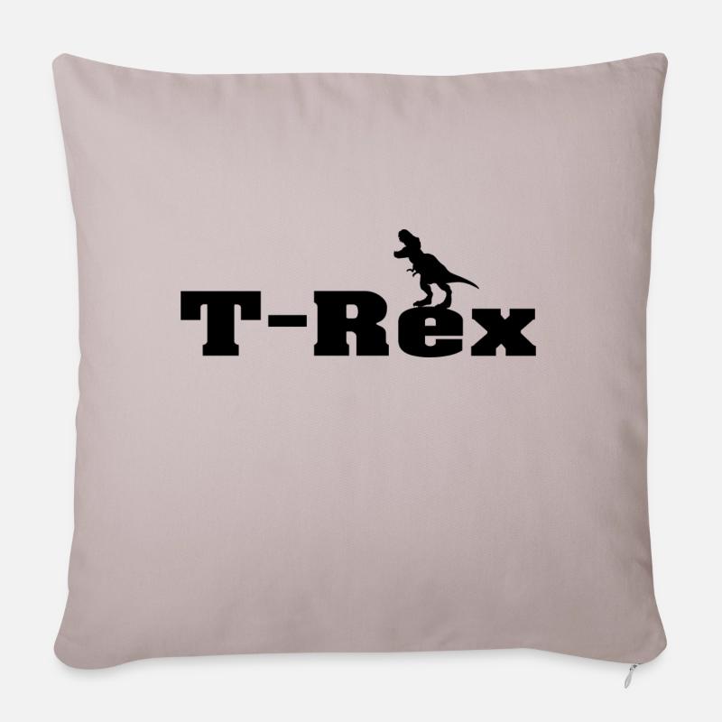 T Rex - Sofakissenbezug 45 x 45 cm - helles Taupe