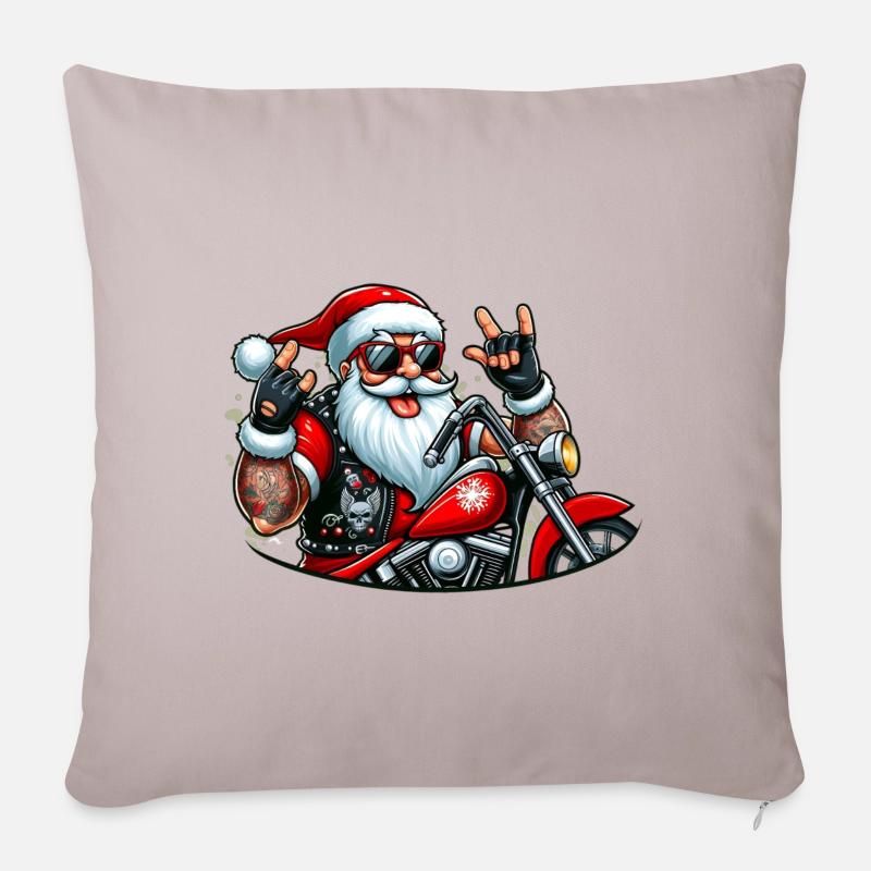 santa fun 7 - Housse de coussin décorative 45 x 45 cm - taupe clair