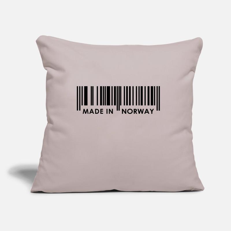 Bar Code "Made in Norway" Sofa pillowcase 17,3'' x 17,3'' (45 x 45 cm)