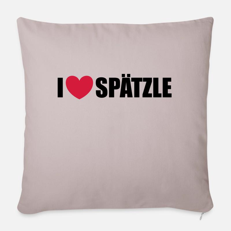 Spätzle - Sofakissenbezug 45 x 45 cm - helles Taupe