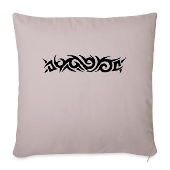 tribal tattoo - Housse de coussin décorative 45 x 45 cm - taupe clair - Devant