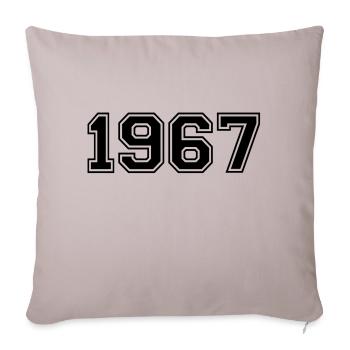 1967 - Housse de coussin décorative 45 x 45 cm - taupe clair - Devant