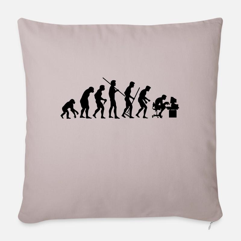 Évolution de la société - Housse de coussin décorative 45 x 45 cm - taupe clair