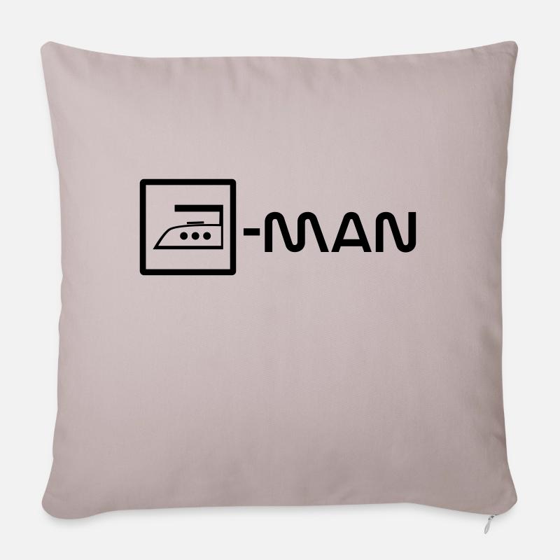 planche homme - Housse de coussin décorative 45 x 45 cm - taupe clair