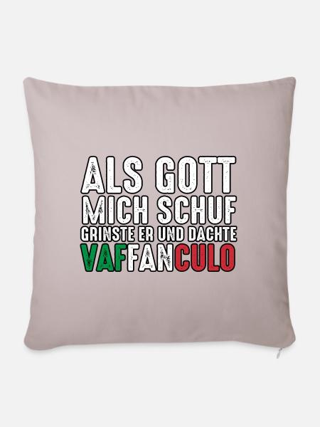 Italien Italiener Vaffanculo - Sofakissenbezug 45 x 45 cm - helles Taupe