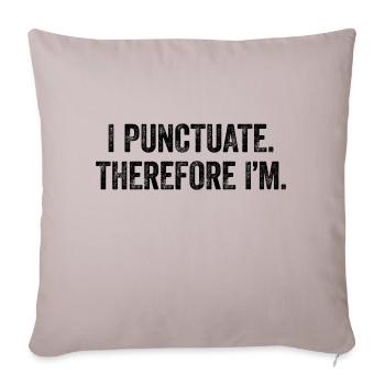 Sarcasme pour les fans de grammaire - Housse de coussin décorative 45 x 45 cm - taupe clair - Devant