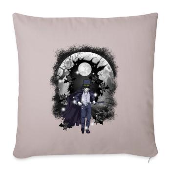horreur halloweefn fleddermäuse épée de combattant - Housse de coussin décorative 45 x 45 cm - taupe clair - Devant