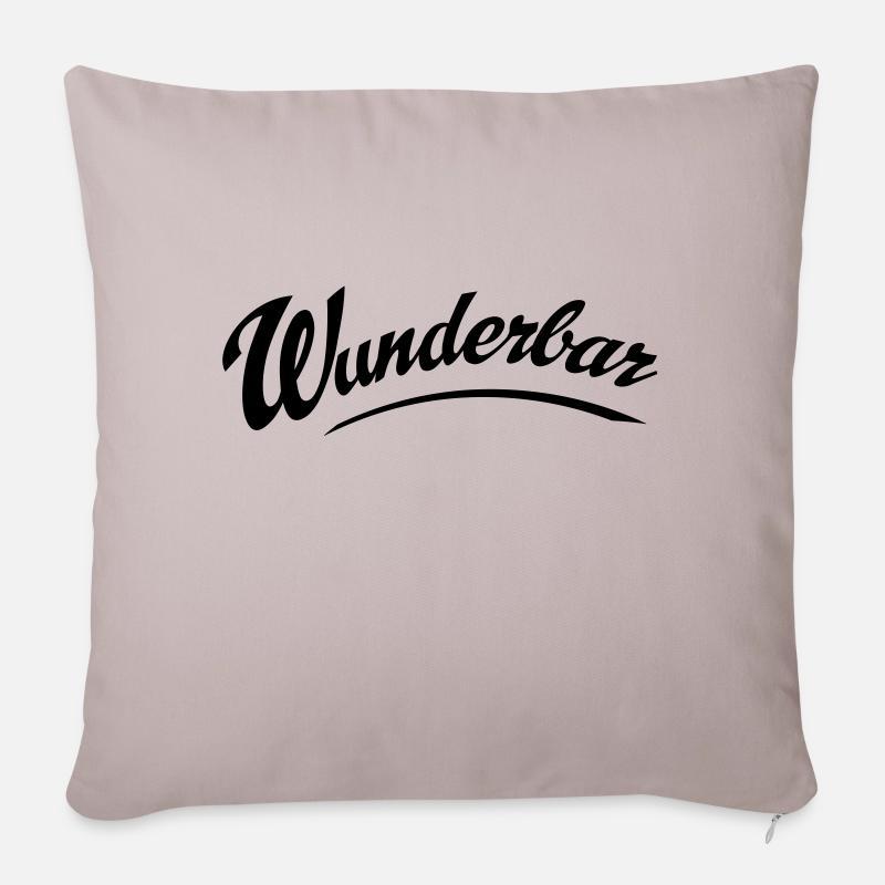 wunderbar - Sofakissenbezug 45 x 45 cm - helles Taupe