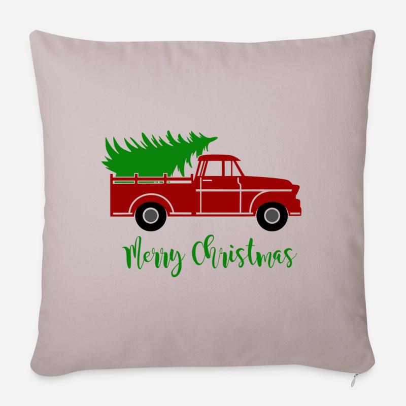 Weihnachten Geschenk Idee - Sofakissenbezug 45 x 45 cm - helles Taupe