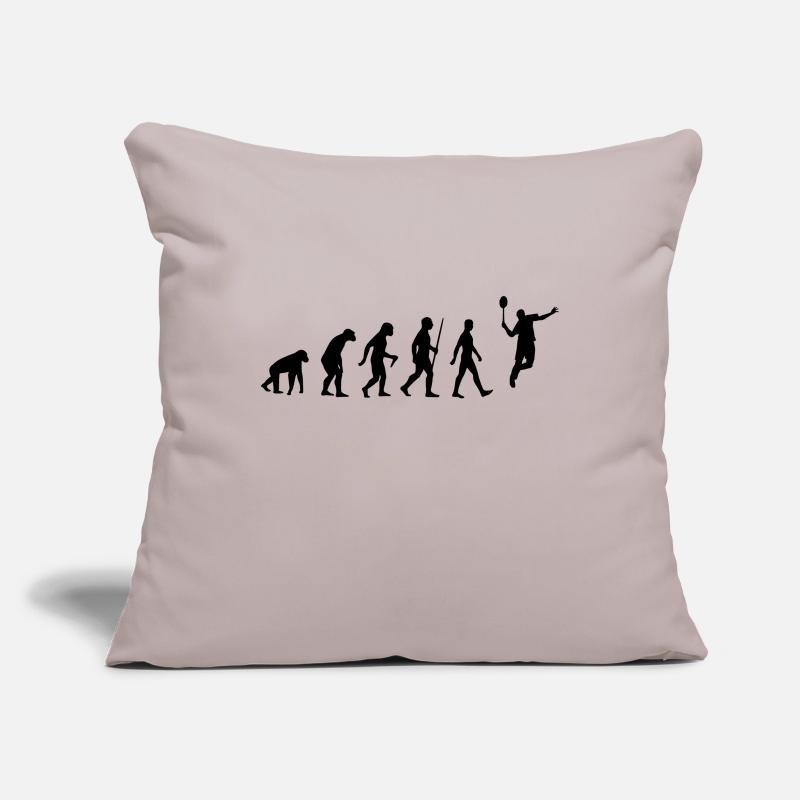 Evolution - badminton, badminton, human, monkey Sofa pillowcase 17,3'' x 17,3'' (45 x 45 cm)