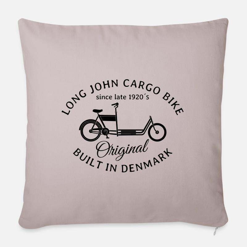 Lastenrad Long John - Sofakissenbezug 45 x 45 cm - helles Taupe
