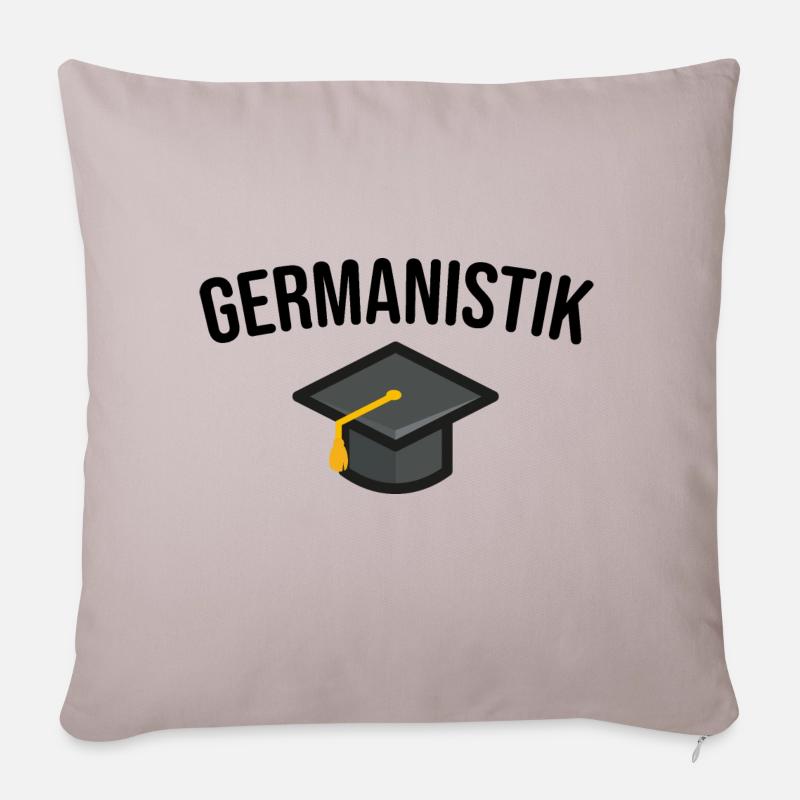 Germanistik Student Studium - Sofakissenbezug 45 x 45 cm - helles Taupe