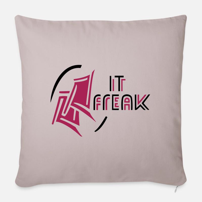 IT Freak Computer - Sofakissenbezug 45 x 45 cm - helles Taupe