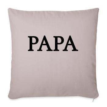 papa (1c) - Sofakissenbezug 45 x 45 cm - helles Taupe - Vorne