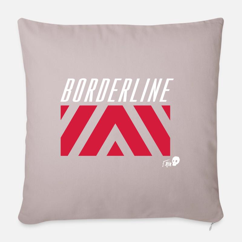 BORDERLINE - Sofakissenbezug 45 x 45 cm - helles Taupe