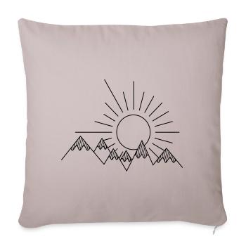 Mountains - Sofa pillowcase 17,3'' x 17,3'' (45 x 45 cm) - light taupe - Front