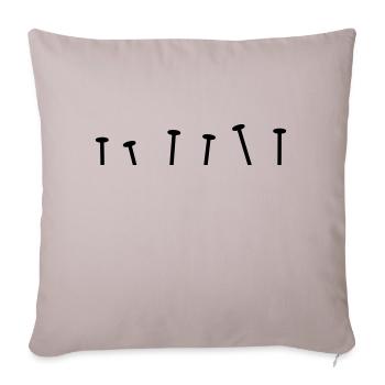 Nails - Sofa pillowcase 17,3'' x 17,3'' (45 x 45 cm) - light taupe - Front