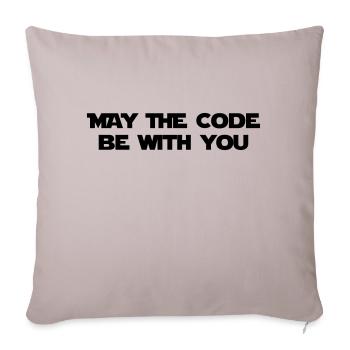 Informatique / Geek / Développeur / Code / Drôle - Housse de coussin décorative 45 x 45 cm - taupe clair - Devant