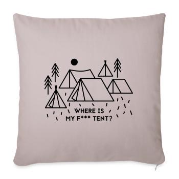 Where is my tent? - Sofakissenbezug 45 x 45 cm - helles Taupe - Vorne