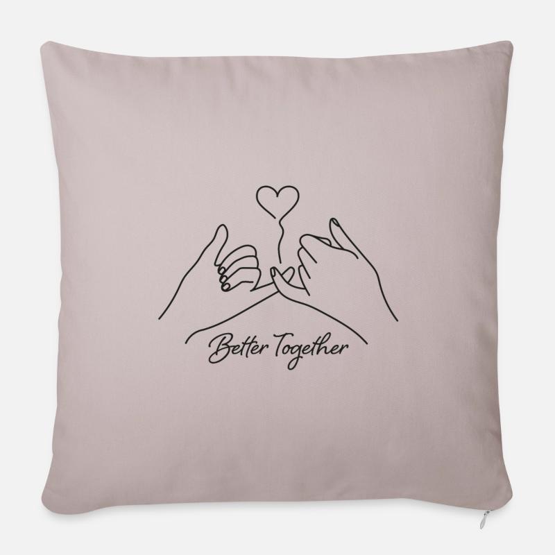 Better Together - Sofa pillowcase 17,3'' x 17,3'' (45 x 45 cm) - light taupe