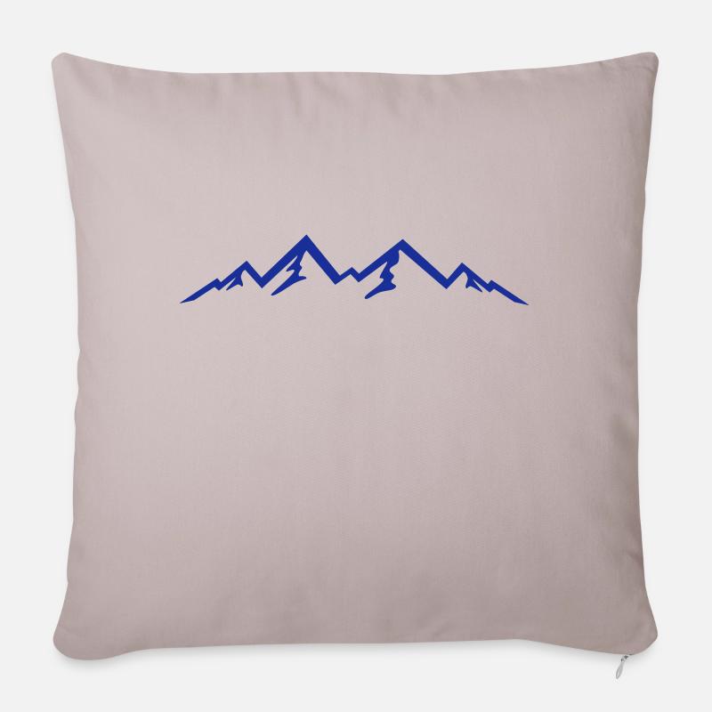 Berge, Mountains - Sofakissenbezug 45 x 45 cm - helles Taupe