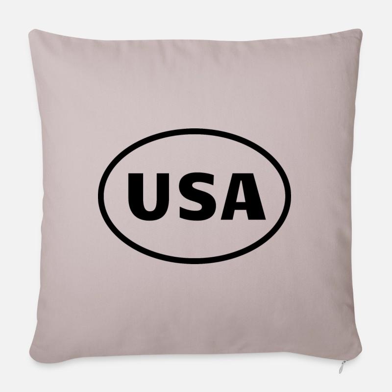 USA - Sofakissenbezug 45 x 45 cm - helles Taupe