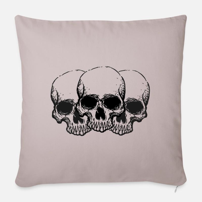 Skulls - Sofa pillowcase 17,3'' x 17,3'' (45 x 45 cm) - light taupe