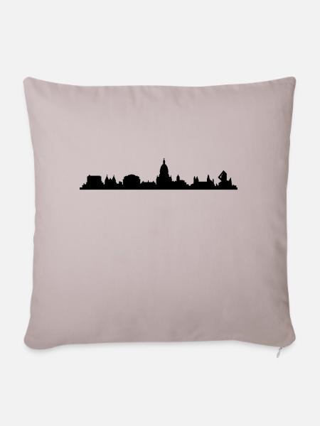 Skyline Mainz - Sofakissenbezug 45 x 45 cm - helles Taupe