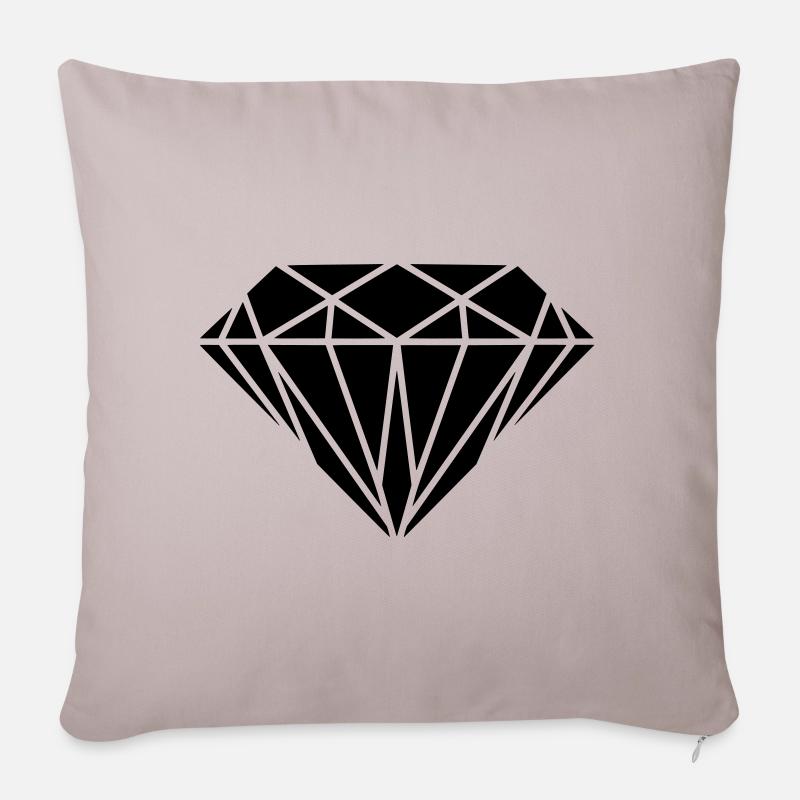 Diamant - Sofakissenbezug 45 x 45 cm - helles Taupe