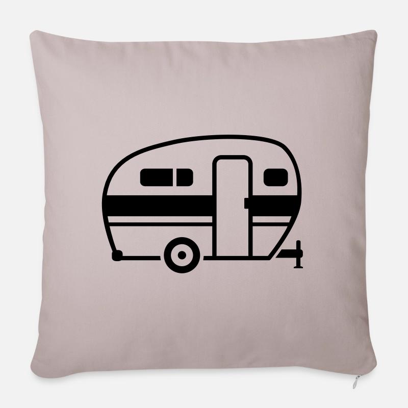 Wohnwagen - Sofakissenbezug 45 x 45 cm - helles Taupe