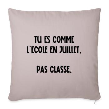 pas classe - Housse de coussin décorative 45 x 45 cm - taupe clair - Devant