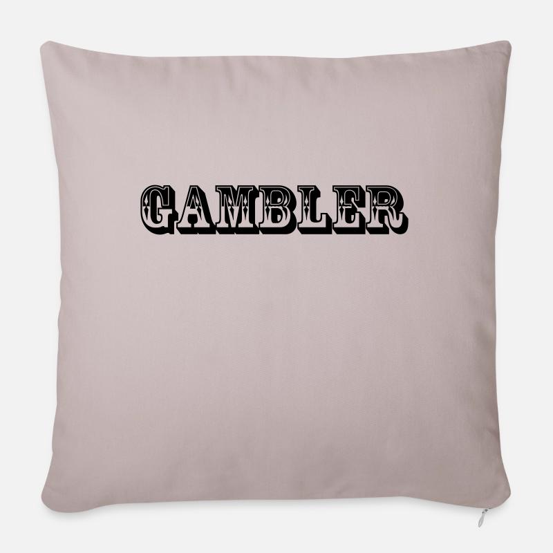 Gambler - poker - Sofakissenbezug 45 x 45 cm - helles Taupe
