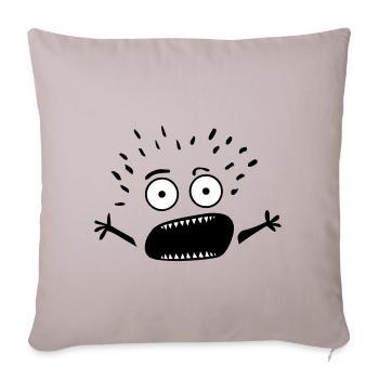 fear icon nothing does scary character scares 1 - Sofa pillowcase 17,3'' x 17,3'' (45 x 45 cm) - light taupe - Front