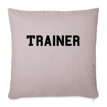 Trainer Schriftzug - Housse de coussin décorative 45 x 45 cm - taupe clair - Devant