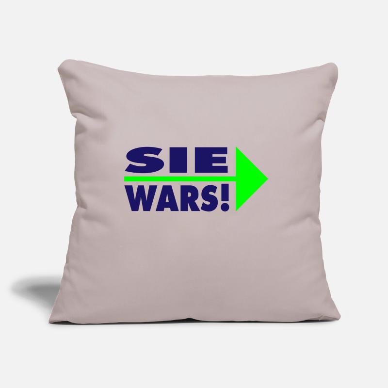 Sie wars! Partner- oder Partyshirt Sofakissenbezug 45 x 45 cm