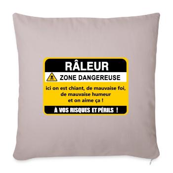 Complaining Danger Zone - Sofa pillowcase 17,3'' x 17,3'' (45 x 45 cm) - light taupe - Front
