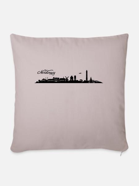 Norderneyer Skyline - Sofakissenbezug 45 x 45 cm - helles Taupe
