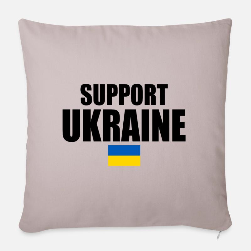 Support ukraine - Sofakissenbezug 45 x 45 cm - helles Taupe