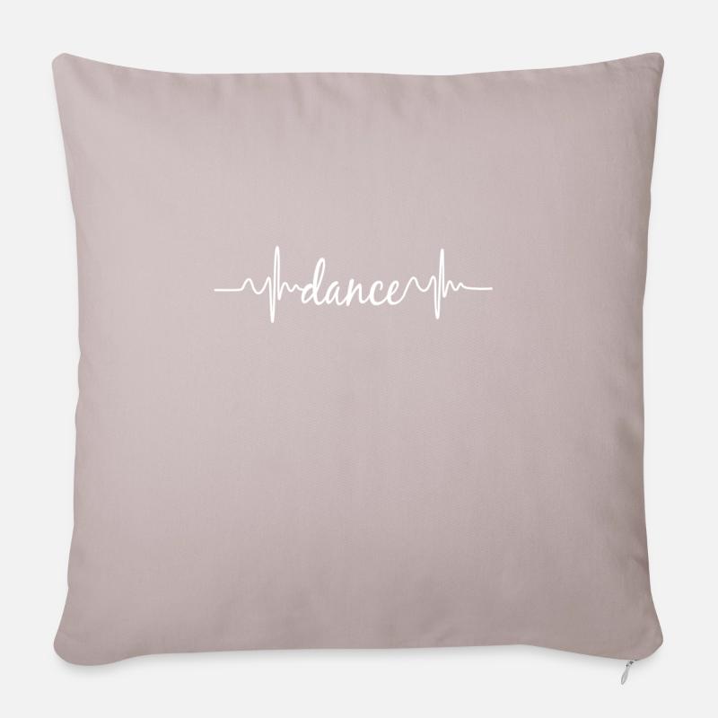 Herzschlag EKG Tanzen Dance Walzer Geschenk - Sofakissenbezug 45 x 45 cm - helles Taupe