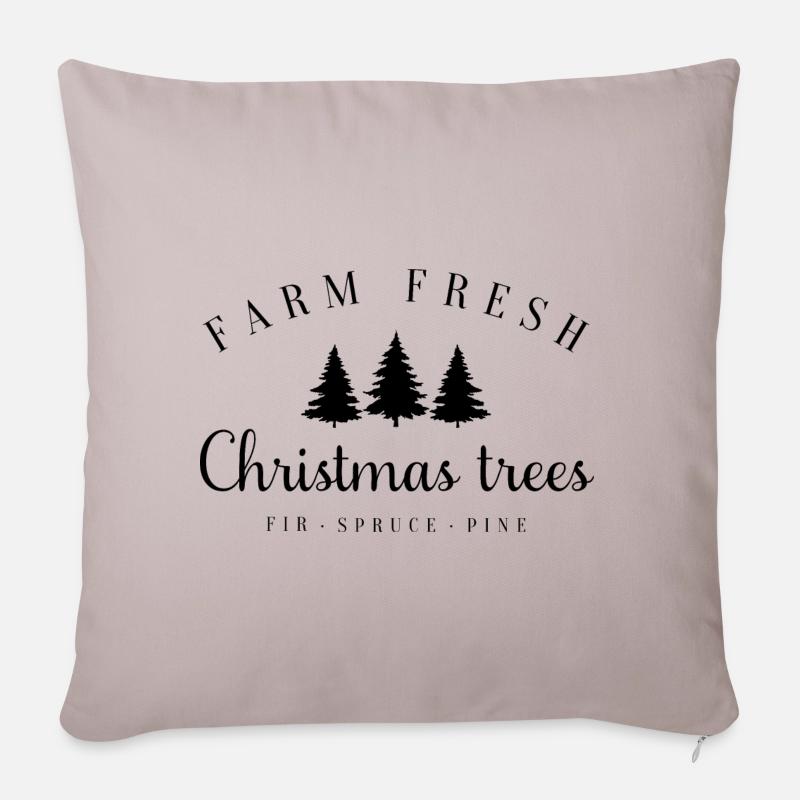Festlicher Weihnachtspullover mit Weihnachtsbaum - Sofakissenbezug 45 x 45 cm - helles Taupe