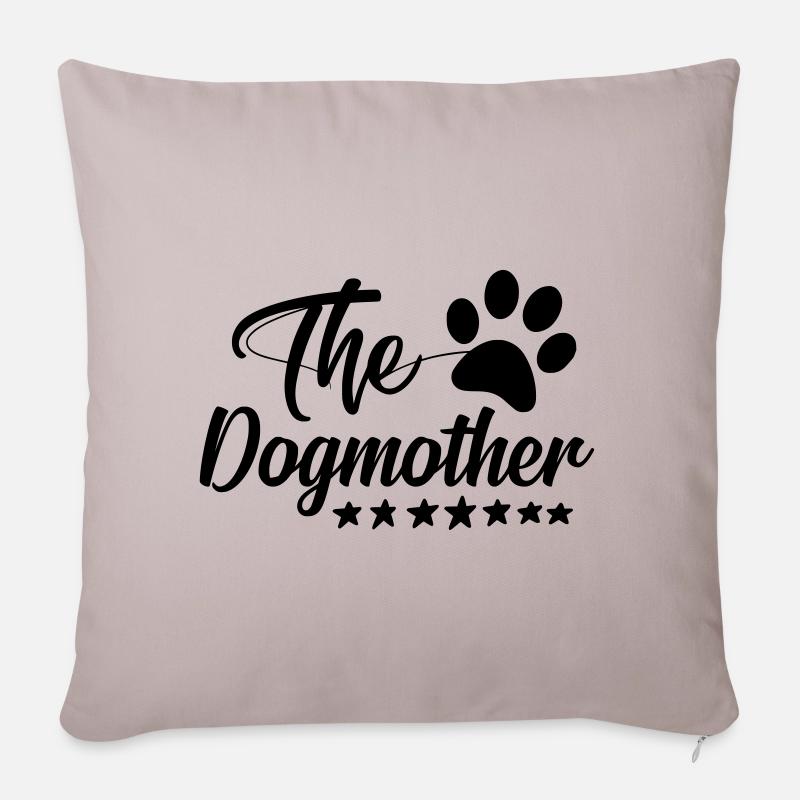 Le dogmother - Housse de coussin décorative 45 x 45 cm - taupe clair