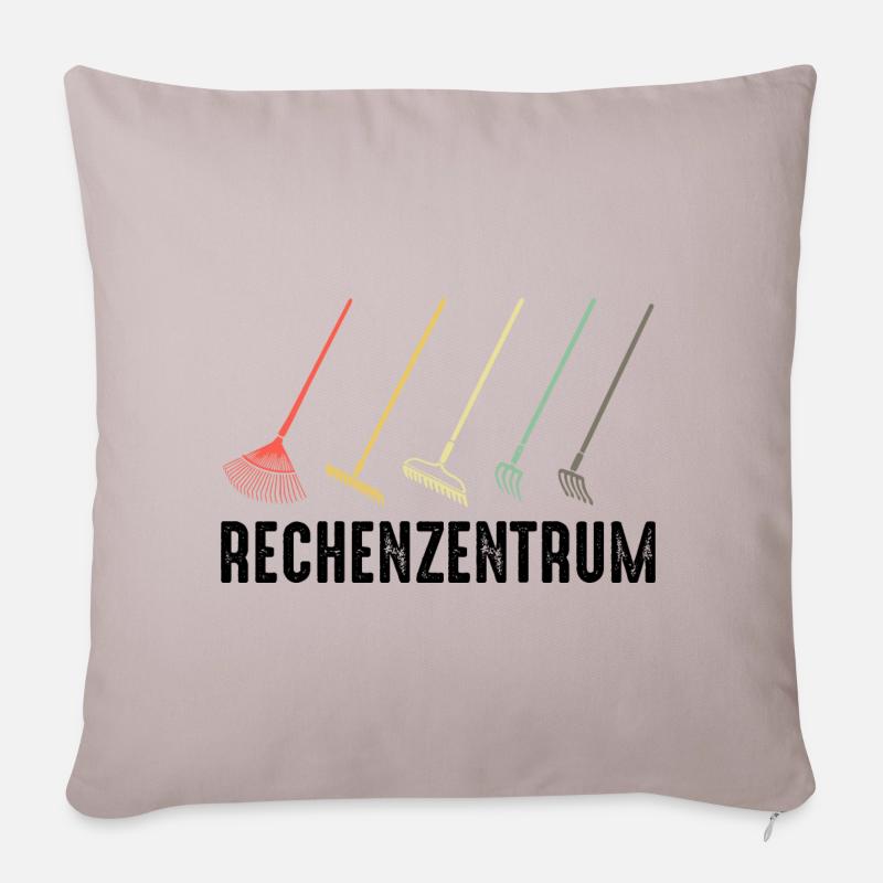 Rechenzentrum lustig Gartenarbeit lustig IT - Sofakissenbezug 45 x 45 cm - helles Taupe