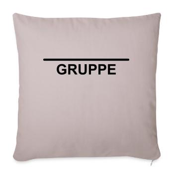 Team Gruppe Vorlage zum selbst gestalten - Sofakissenbezug 45 x 45 cm - helles Taupe - Vorne